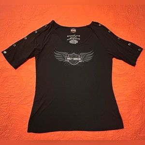 Harley Davidson Women’s 3/4 Sleeve Top